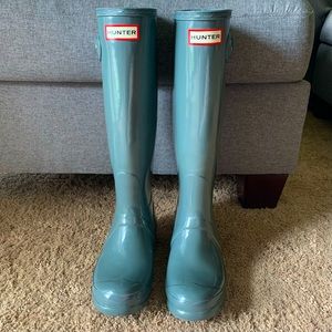 Tall Grey Hunter Rain Boots